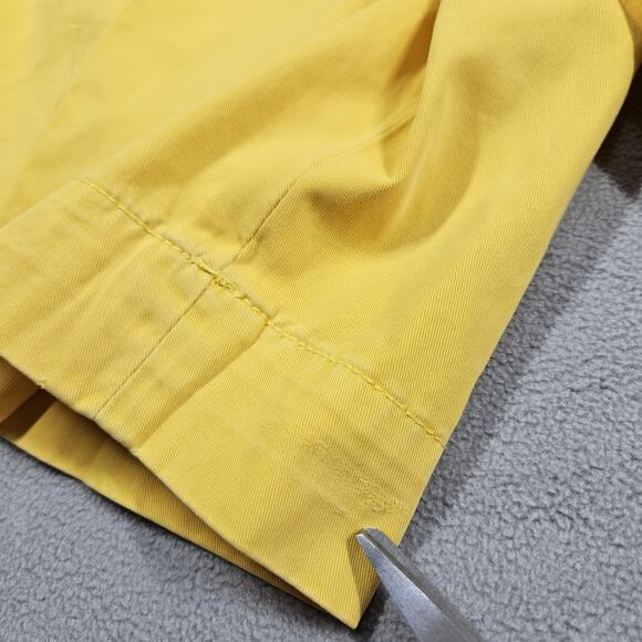 Vintage Polo Ralph Lauren Shorts Mens 36 Yellow 10" Drawstring Y2K Chino Twill - Picture 6 of 15
